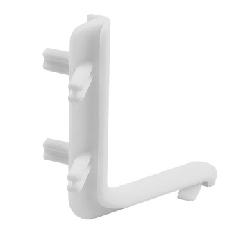 Colt exterior 90 grade pentru profil aluminiu LB (tip Gola) - L, plastic, alb