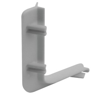 Colt interior 90 grade pentru profil aluminiu LB (tip Gola) - L, plastic, gri