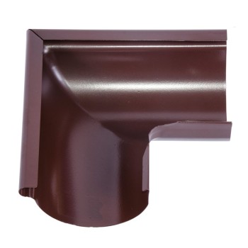 Coltar exterior tip 1 jgheab Novatik Ronda, metal, diam. 150 mm, maro RAL 8017