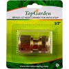 Conector furtun din alama cu stop 1/2
