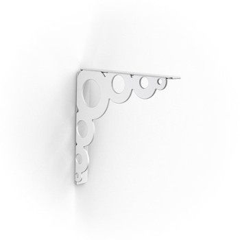 Consola Bubble, otel, alb, 180 x 20 x 180 mm
