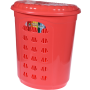 Cos pentru rufe Inaplast Plastina, plastic, rosu, 46 x 36 x 54 cm