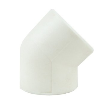 Cot PPR 45° Vesbo, filet interior, 32 mm, alb