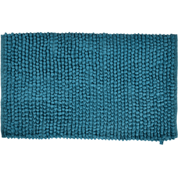 Covoras baie MSV, bumbac 100%, bleu, 50 x 80 cm