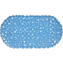 Covoras de baie antiderapant MSV Stone, PVC, bleu, 68x35 cm