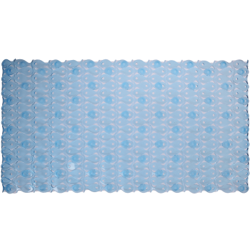 Covoras de baie antiderapant Romtatay, plastic, bleu, 70 x 36 cm