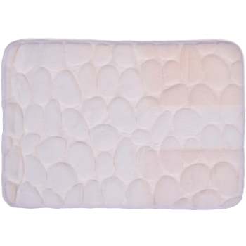 Covoras de baie Romtatay, microfibra 100%, alb, 40 x 60 cm