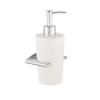 Dispenser sapun lichid Tatay Ronda, ceramica, alb, fixare perete, 13 cm