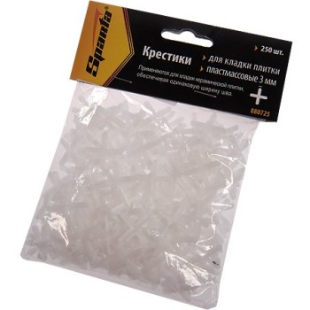 Distantiere cruce Sparta din plastic, alb, 3 mm, 250 buc