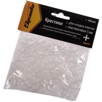 Distantiere cruce Sparta, plastic, alb, 1 mm, 250 buc