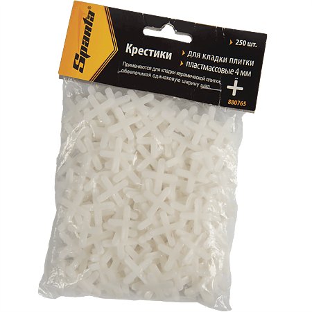 Distantiere cruce Sparta, plastic, alb, 4 mm, 250 buc