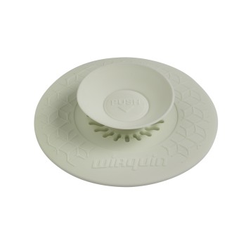 Dop universal din silicon UPPY Wirquin, 2in1 filtru si dop, alb mat, Ø110mm