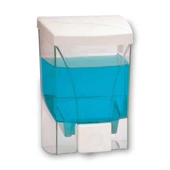 Dozator sapun lichid Sanitec ERT-SN6025, plastic, alb/transparent, 0.5 l