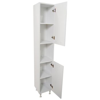 Dulap baie Badenmob Sole, montaj pe sol, 2 usi, PAL + MDF, 180 x 30 x 31,2 cm, alb