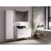 Dulap baie Cersanit Tirso, suspendat, 1 usa, MDF canelat, alb, 40 x 45 x 55 cm