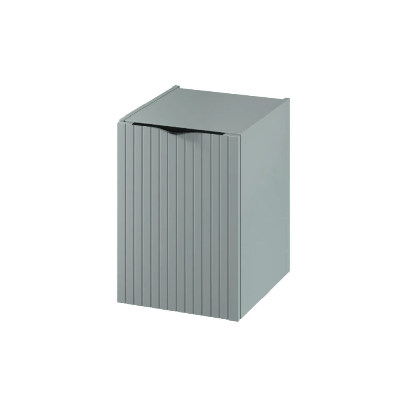 Dulap baie Cersanit Tirso, suspendat, 1 usa, MDF canelat, mat, gri, 40 x 44.7 x 55.1 cm