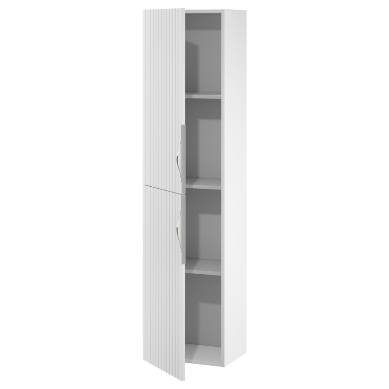Dulap baie Cersanit Tirso, suspendat, MDF, alb, 40 x 30 x 160 cm
