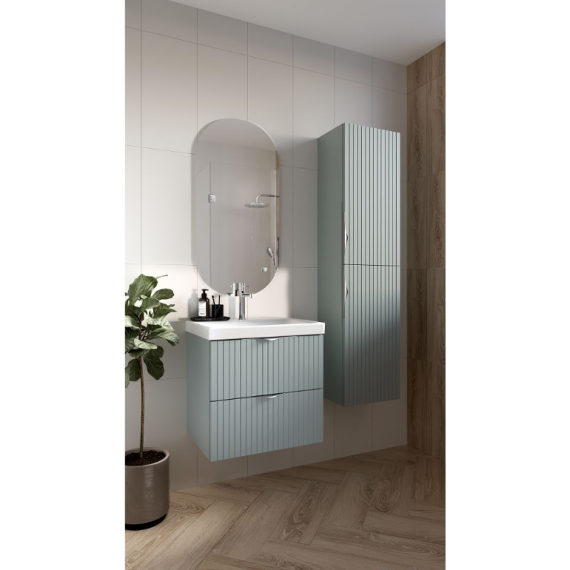 Dulap baie Cersanit Tirso, suspendat, MDF, fiord, 40 x 30 x 160 cm