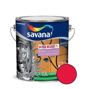 Email Savana ultra rezist pentru metal/lemn/zidarie, interior/exterior, rosu,2,5 l