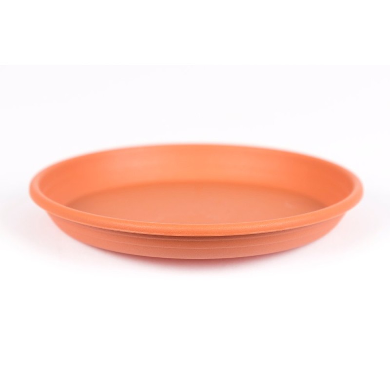 Farfurie ghiveci Harplast Olivia, polipropilena, teracota, diametru 14 cm