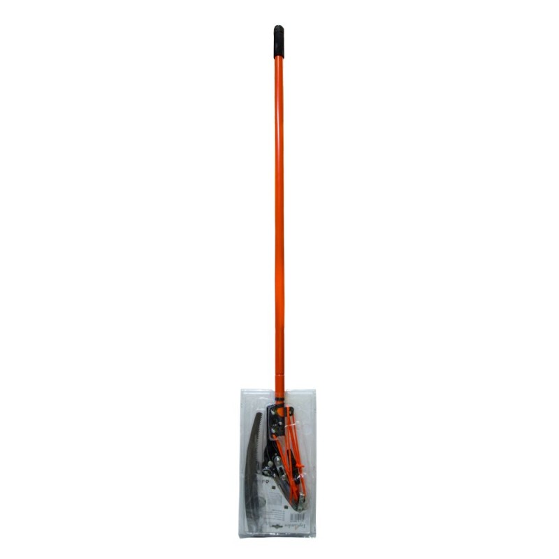 Foarfeca de pomi + fierastrau TopGarden, maner telescopic, 1600 mm, rosu