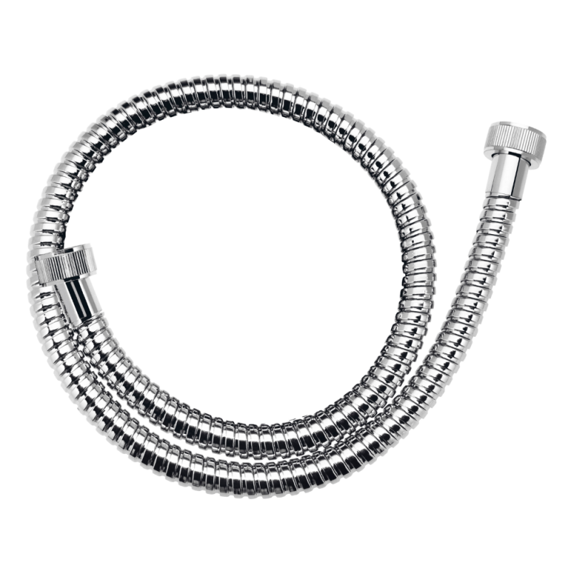 Furtun conectare baterie cu bara dus Ferro W06, flexibil,metal, argintiu, 70 cm