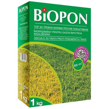 Ingrasamant pentru gazon antiingalbenire Biopon, raport NPK, 1 kg