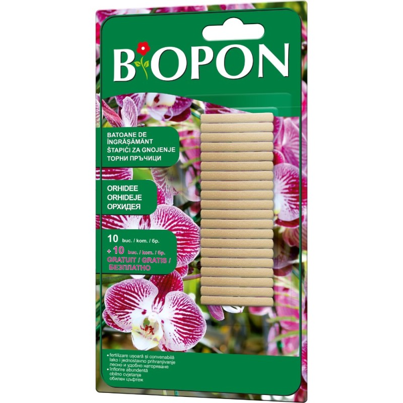 Ingrasamant sticks Biopon, pentru orhidee, 10 bucati