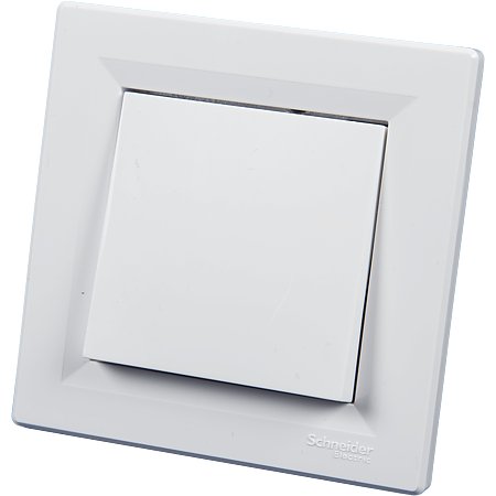 Intrerupator cruce, fara surub, Schneider Asfora EPH0500121, alb