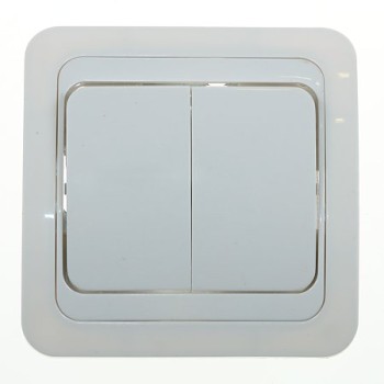 Intrerupator dublu Eco Premium, Comtec, alb