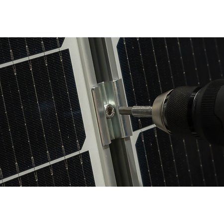 Kit prindere panouri fotovoltaice, piesa fixa, otel galvanizat, 3 piese