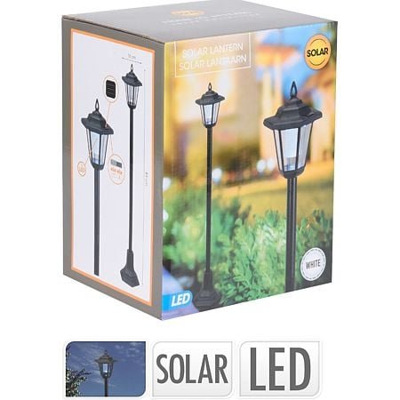 Lampa solara cu LED Stalp, de exterior, 1 x LED, lumina alba, 83 cm