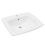 Lavoar dreptunghiular Sanotechnik K110, montaj incastrat, ceramica, alb, 57 x 47 x 20 cm