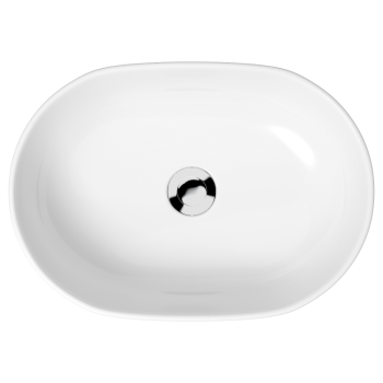 Lavoar oval Cersanit Moduo, montaj pe blat, 50 cm latime, alb