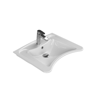 Lavoar pentru persoane cu dizabilitati Turkuaz CeraStyle, portelan, 49.5 x 60.5 x 16 cm
