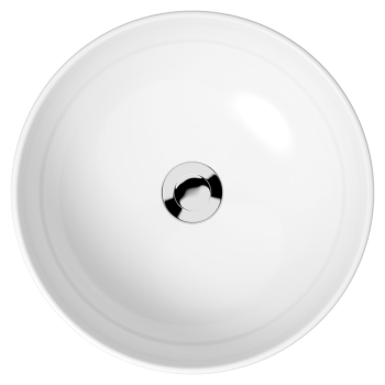 Lavoar rotund Cersanit Moduo 40, montaj blat, ceramica, alb, 40 x 35.5 cm