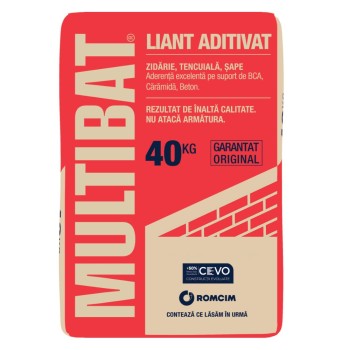 Liant aditivat Romcim Multibat pentru tencuiala si zidarie, 40 kg