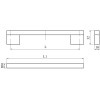Maner AA18, aluminiu mat, 128 mm Maner AA18, aluminiu mat, 128 mm