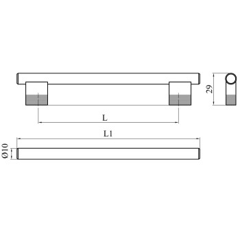 Maner AA324 96 mm, aluminiu mat