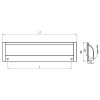 Maner ingropat cu terminatii din zamac FA 23676, aluminiu mat, 96 mm
