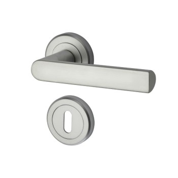 Manere usa metalica, broasca patrata, Thirard Balcani, aluminiu, deschidere stanga, argintiu