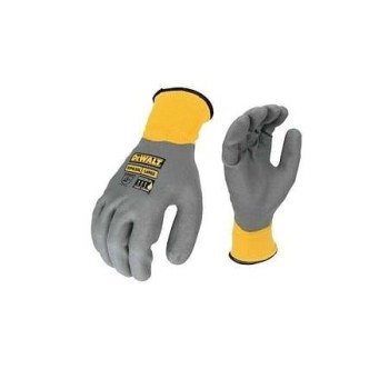 Manusi profesionale rezistente la apa DeWalt DPG35L, nitril, marimea L, gri-galben