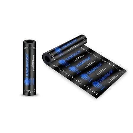Membrana bituminoasa Rava Proof Vapor, difuzie perforata, armatura din fibra de sticla, finisaj cu film PE, 1,1 mm, 20 mp/rola