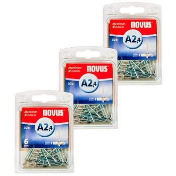 Nituri aluminiu Novus 2.4X6MM 30 BUC Nituri aluminiu Novus 2.4X6MM 30 BUC