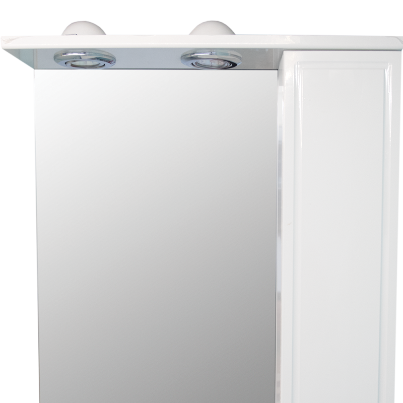 Oglinda cu dulap de baie Sanitop Abby, PAL/MDF, alb, 540 x 160 X 677 mm