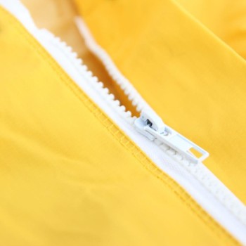 Pelerina ploaie impermeabila PPD, PVC si textil, cu gluga, galben, marimea L