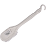 Perie baie cu maner si agatatoare Inaplast, plastic, alb, 7 x 4 x 40 cm