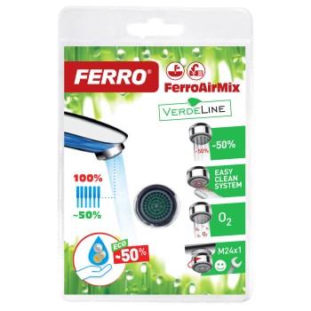 Perlator Ferro Airmix PCH41VL, pentru baterie lavoar, cromat