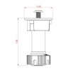 Picior mobilier, plastic, negru, reglabil, D26 mm, 100 mm