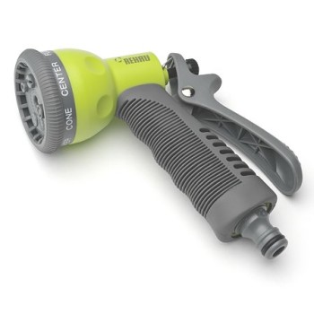 Pistol pentru stropit multifunctional Rehau, plastic, gri/galben, 7 functii